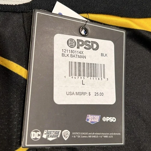Brand New DC Justice League Black Batman PSD Boxers Briefs! - Picture 8 of 8